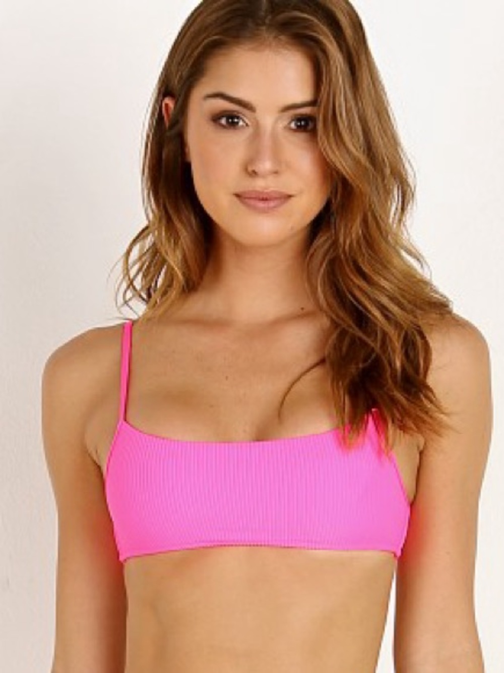 FRANKIE’S BIKINIS Hearthrob Pink Boots Bikini Top Size L